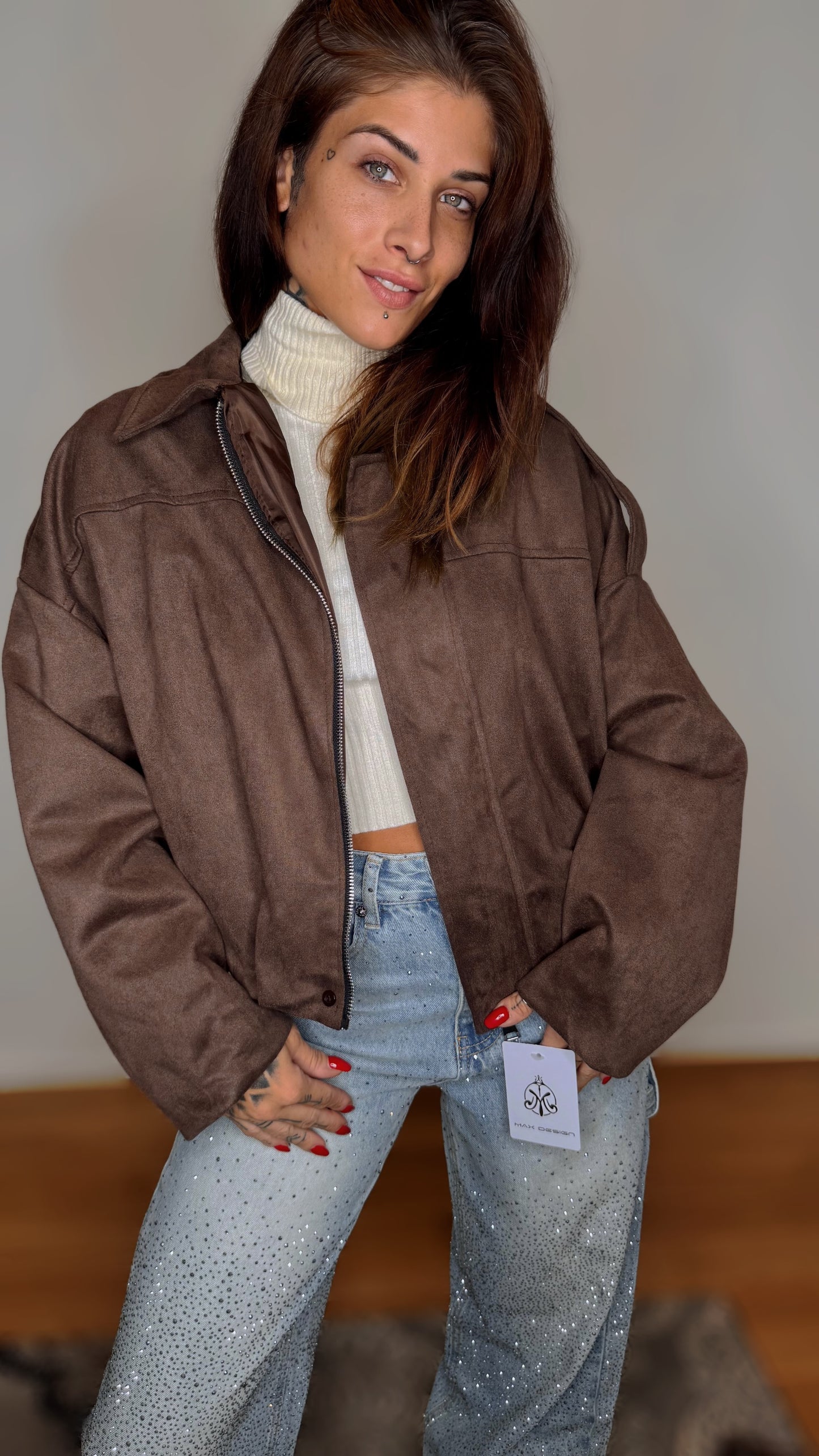 Bomber scamosciato